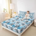 thumbnail image 4 of Erosebridal Boy Blue Starfish Queen Sheet Sets, Kawaii Sea Coral Bed Set, 4-Piece, 4 of 5