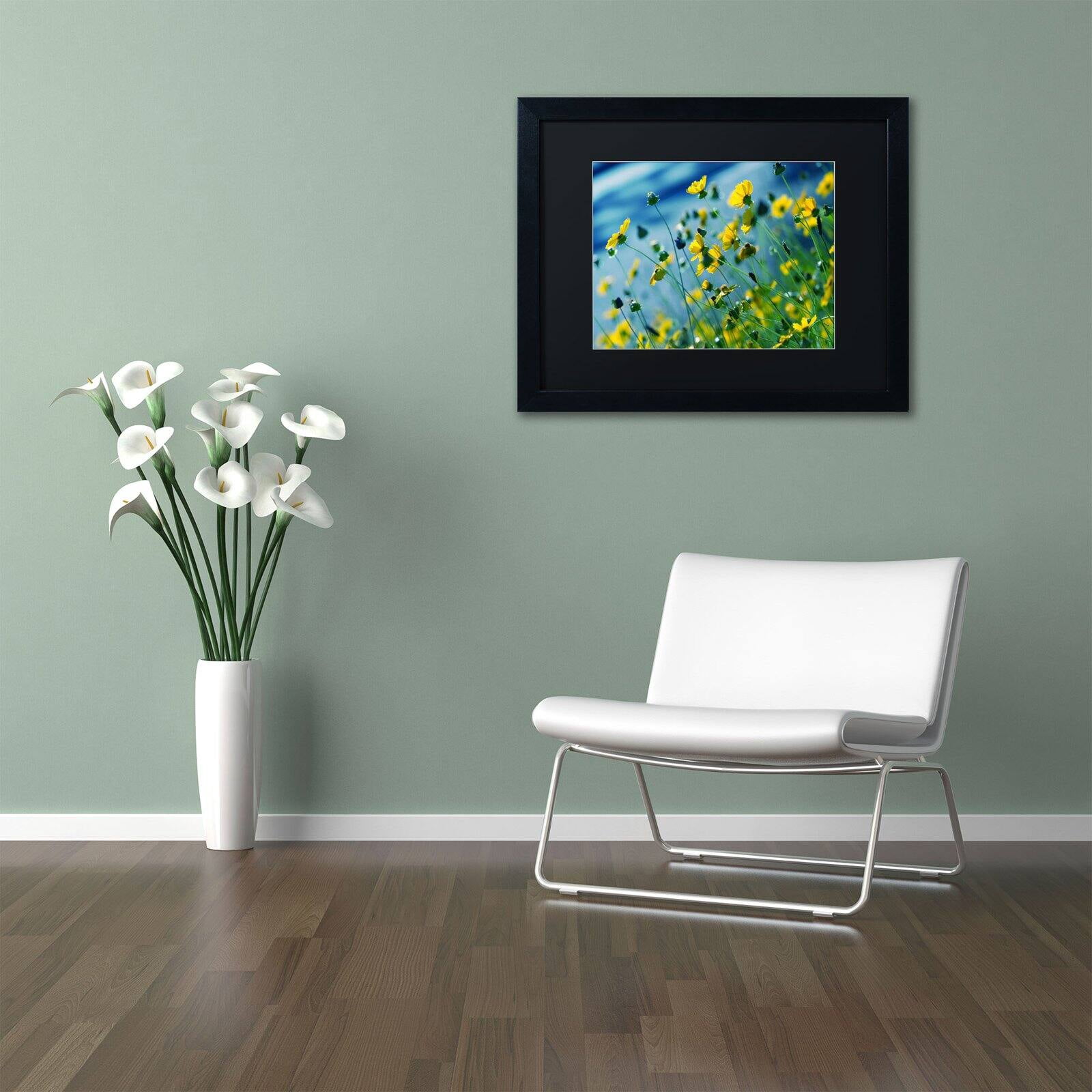 Trademark Fine Art "Power in Flower" Canvas Art by Beata Czyzowska Young, White Matte, Wood Frame
