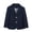 Blue-B, variant on Kids Blazer Long Sleeve Lapel V Neck Single Breasted Jackets Preppy Style Casual Trendy Outwear With Pockets (11-12 Years, Navy-C)