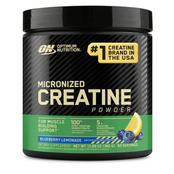 Optimum Nutrition Blueberry Lemonade Micronized Creatine Powder, 60 Servings