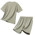 thumbnail image 5 of SOOMLON Young Mens Workout Sets Big and Tall Crew Neck Viscose Shirts Lightweight Shorts Short Sleeve Clothing Set, 5 of 6