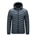 thumbnail image 1 of Lyinloo Cotton Padded Men's Winter Men's Cotton Padded Jacket Hooded Cotton Padded Men's Wear Gray XL, 1 of 3
