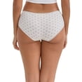 thumbnail image 3 of INSPIRE CHIC Women's Flower Print Mid-Waisted Full Coverage Briefs Elastic Comfortable Breathable Cotton Underwear M Light Beige, 3 of 5