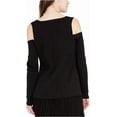 thumbnail image 2 of Rachel Roy Womens Cold-Shoulder Pullover Sweater, Black, Medium, 2 of 2