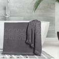 thumbnail image 4 of Superior Rolla Cotton Geometric Soft Bath Sheet Set of 2, Grey, 4 of 14