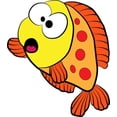 thumbnail image 2 of GoldFish Cheerful Happy Cartoon Character Wall Art Sticker Vinyl Decals Girls Boys Children Baby Bedroom House School Wall Decor Removable Sticker Peel and Stick Size (30x15 inch), 2 of 2