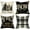 Black, variant on Merry Christmas Bright Decorative Throw Pillow Covers 16 x 16 Set of 4, Black Xmas Tree Buffalo Plaid Check Outdoor Pillowcase, Let It Snow Winter Holiday Farmhouse Cushion Case Home Decor