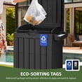 thumbnail image 5 of Uforic 38 Gallon Outdoor Resin Trash Can with Lid, Includes Sorting Labels, Ash Holder, Stakes and Suction Cups, Hideaway Storage for Patio Backyard Garden, Black, 5 of 9
