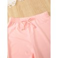 thumbnail image 4 of 14T Big Girls Clothes 14T Girls Pants 2PCS Girls Solid Color Pants Big Girls Bell-bottomed Pants Pink and Black, 4 of 7
