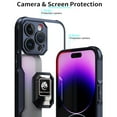 thumbnail image 2 of Feishell Clear Cover for iPhone 13 Pro Max,with Ring Holder,Drop Protection Built-in Metal Plate Support Magnetic Car Mount Soft TPU Bumper Frame Transprent Premium Acrylic Slim Phone Case,Black, 2 of 11