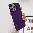 thumbnail image 1 of Business Double Color Leather Magsafe Case for iPhone 12 13 16 15 Pro Max Magnetic Matte Soft Shockproof Cover for iPhone 15Pro tzw, 1 of 7