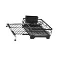 thumbnail image 4 of Estante de secado de platos colador de platos extensible regalos de gran capacidad organizador de acero de carbono negro resistente para, 4 of 8