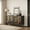 Black#01, variant on Youmumeub 60" Stained Glass Buffet Cabinet, Black 4-Door Sideboard with Artistic Painted Pattern, Decorative Storage Console for Dining Room & Hallway, Eclectic Modern Design