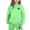 thumbnail image 3 of Ruyang Boys Girls Heart Graphic Tracksuit School Athletic Sweatsuits 2 Piece Outfits Pullover Hoodies Joggers Pants Set, 3 of 5