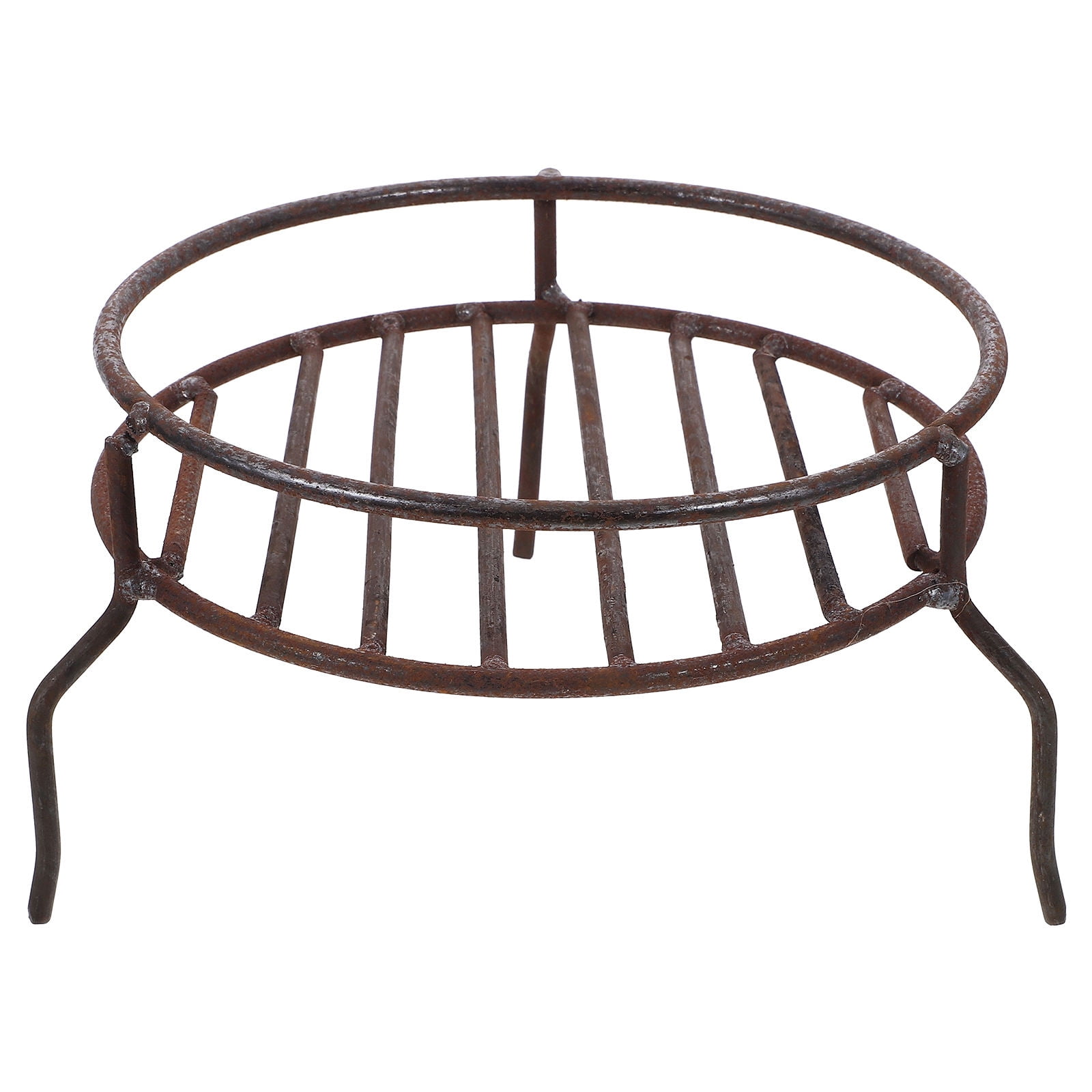 PTOOTP Heavy Duty Iron Pot Stand in Brown, Outdoor Cooking Wok Rack and Stove Support for Camping and Home Use