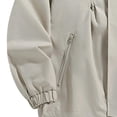 thumbnail image 5 of sdhkgrrt Men Plus Size Zip Up Hooded Jacket Fall Winter Casual Loose Windbreaker Outdoor Work Wear, Khaki 4XL, 5 of 5