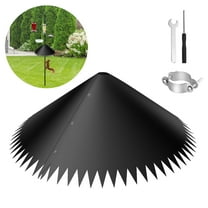 19'' Squirrel Baffle for Bird Feeder Pole, TSV Outside Pole Mount Bird House Guard, Black