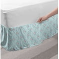 thumbnail image 2 of Damask Bed Skirt, Flowers in Pastel Colors Intricate Ornaments Pattern, Elastic Bedskirt Dust Ruffle Wrap Around for Bedding Decor, 4 Sizes, Blue Grey Multicolor, by Ambesonne, 2 of 2