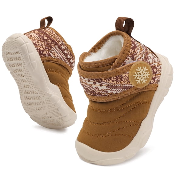 JOINFREE Baby Boys Girls Winter Boots Waterproof Snow Boots Indoor Outdoor 12-18 Months