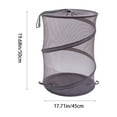 thumbnail image 3 of Qholemyo Mesh Popup Laundry Hamper Foldable Dirty Clothes Basket Up Design Great For Kid Room College Dorm Travel Collapsible Laundry Baskets, 3 of 7