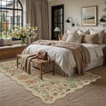 thumbnail image 4 of BERTHMEER 5'×7' Area Rugs for Living Room Bedroom Office Dining Room Laundry Playroom Dorm Beige Modern Non Slip Washable Easy-jute Rugs ， Floral Insect Dragonfly Butterfly Pattern Rugs, Multicolor, 4 of 7