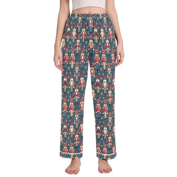 joogoo Women Nutcrackers Pajamas Pants Lounge Bottoms Pjs with Pockets M