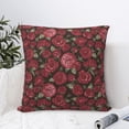 thumbnail image 4 of Yiaed Rose Flowers Print Pillow Covers Super Soft Decorative Square Throw Pillow Covers Case Cushion Covers for Sofa Couch Bedroom Car Decor（No pillow core）-24"x24", 4 of 7