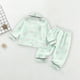 thumbnail image 5 of Odeerbi 1-5 Años Boys Girls Verano Pijamas de Algodón de Manga Larga Con Solapa Con Muescas Camisa Pantalones Set Soft Floral Sleepwear Pijama Set, 5 of 5