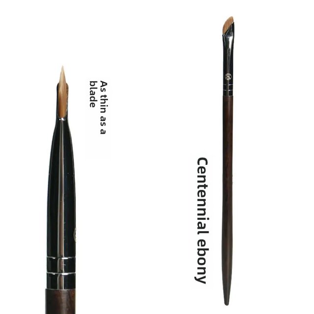 Cuchillo de envejecimiento reversible N31 Pincel delineador de ojos inclinado Pincel para párpados inferiores Pincel de oruga Maquillaje de cejas Almacenamiento