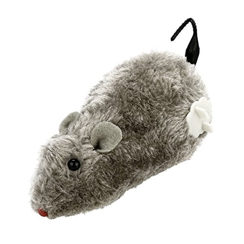 Sansee Novelty Tricky Moving Funny Wind Up Clockwork Racing Plush Mouse Toy for Kids Color Random