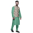 thumbnail image 2 of Atasi Solid Kurta Pajama & Printed Nehru Jacket Set For Mens Party Wear, 2 of 3