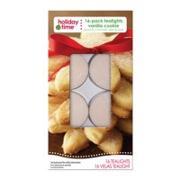 Holiday Time 16-Pack Tealights, Vanilla Cookie