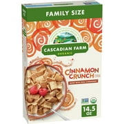 Cascadian Farm Organic Cinnamon Crunch Cereal, Value Size, 14.5 oz.