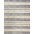 thumbnail image 1 of Bashian L123-IVSLA-2.6X8-BN1 Bashian Terrain Collection Striped Contemporary Wool & Viscose Hand Loomed Area Rug, Ivory & Slate - 2 ft. 6 in. x 8 ft., 1 of 1