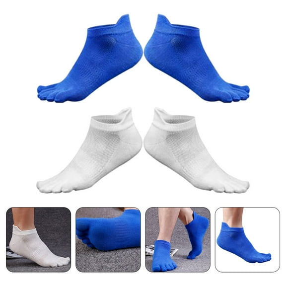 Raindrops 2 Pairs Toeless Socks for Men Men's Breathable Man