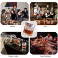 thumbnail image 2 of OPUEW Juego de 4 Vasos para Whisky, con 4 Vasos de Cristal para Whiskey 330ml y Caja de Regalo de Lujo, para Cognac, Vodka, Bourbon y M&aacute;s, Ideal Regalos para Hombre, Papa, Novio, Marido, 2 of 7