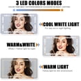 thumbnail image 3 of Car Sun Visor Vanity Mirror Rechargeable Led Light Car Visor Mirror with Lighting Modes Travel Makeup Mirror with Dimmable Touch Screen for Car Truck SUV Rear View Mirror (), 3 of 9