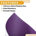 thumbnail image 3 of Película de envoltura de carbono 3D púrpura para automóvil 1ft x 5ft, cubierta de vinilo de 5.5mil, 1 pieza universal, 3 of 7
