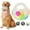 White, variant on The Mellow Dog Calming Ball with Handle, Interactive Treat Dispensing Chew Toy with Squeaker for Medium Large Breed Dogs, Floating Football Design for Water Play & Outdoor Games