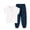 Navy, variant on CHEEREAM Summer Sets For Kids Jogger Pants and Short Sleeve Button Crew Neck Shirt Boys Leisure Active Beach 2-Piece Outfits