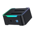 thumbnail image 1 of USB 3.0 a estaciones de acoplamiento SATA HDD Luz RGB de doble bahía para SSD HDD de 2,5/3,5 pulgadas Kuymtek  Accesorios Electrónicos, 1 of 9