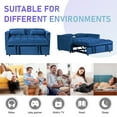 thumbnail image 5 of 54inch Velvent 2-seat Pull Out sofa Couch,3 in 1 Sleeper Sofa,  Adjustable Backrest, 5 of 9