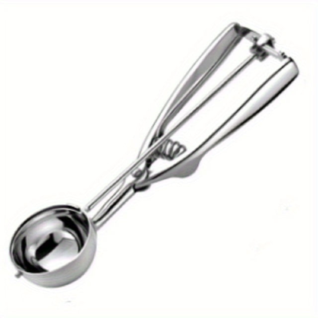 CNKOO Set of Cookie Scoops Made of Stainless Steel Featuring a Trigger Release Mechanism. Includes Large Medium And Small Scoops for Baking Perfect for Handling Cookie Dough And Other