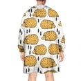 thumbnail image 2 of Cute Yellow Hedgehog Pattern Wearable Oversized Blanket,Wearable Blanket Hoodie for Adults,Cozy Hooded Blankets with Super Pockets,Super Warm Fuzzy Pullover for Women & Men, 2 of 6