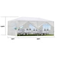 thumbnail image 2 of 10x20' Outdoor Garden Gazebo Wedding Party Tent Canopy with Removable Sidewalls - White, 2 of 7