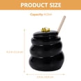 thumbnail image 2 of HEMOTON Cute Black Ceramic Honey Jar with Lid Dipper for Kitchen Storage and Decor  Small Size, 2 of 8