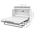 thumbnail image 4 of Bestar Pur Queen Cabinet Bed with Mattress in White, 4 of 13