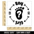 thumbnail image 2 of Baby Gender Reveal Boy or Girl Pregnant Self-Inking Rubber Stamp Ink Stamper - Blue Ink - Large 1-1/2 Inch, 2 of 7