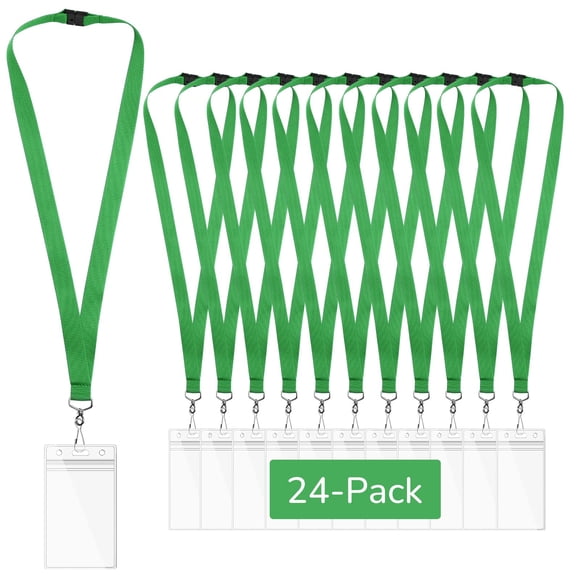 Lanyards WEZEBEL - Paquete de 24 porta credenciales impermeables