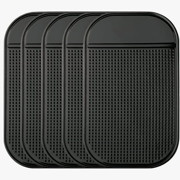 Car Dashboard Non Slip Mat, 5-Pack Anti-Slide Sticky Extra-Thick Dash Pad for Radar Detector, Cell Phone, Keys, Glass, Mirrors, Metal, GPS, Coins